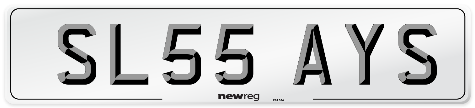 SL55 AYS Number Plate from New Reg